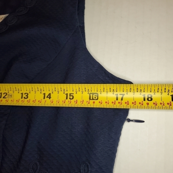 Boden Navy Seville Embroidered Dress 8R Cotton - Picture 11 of 13